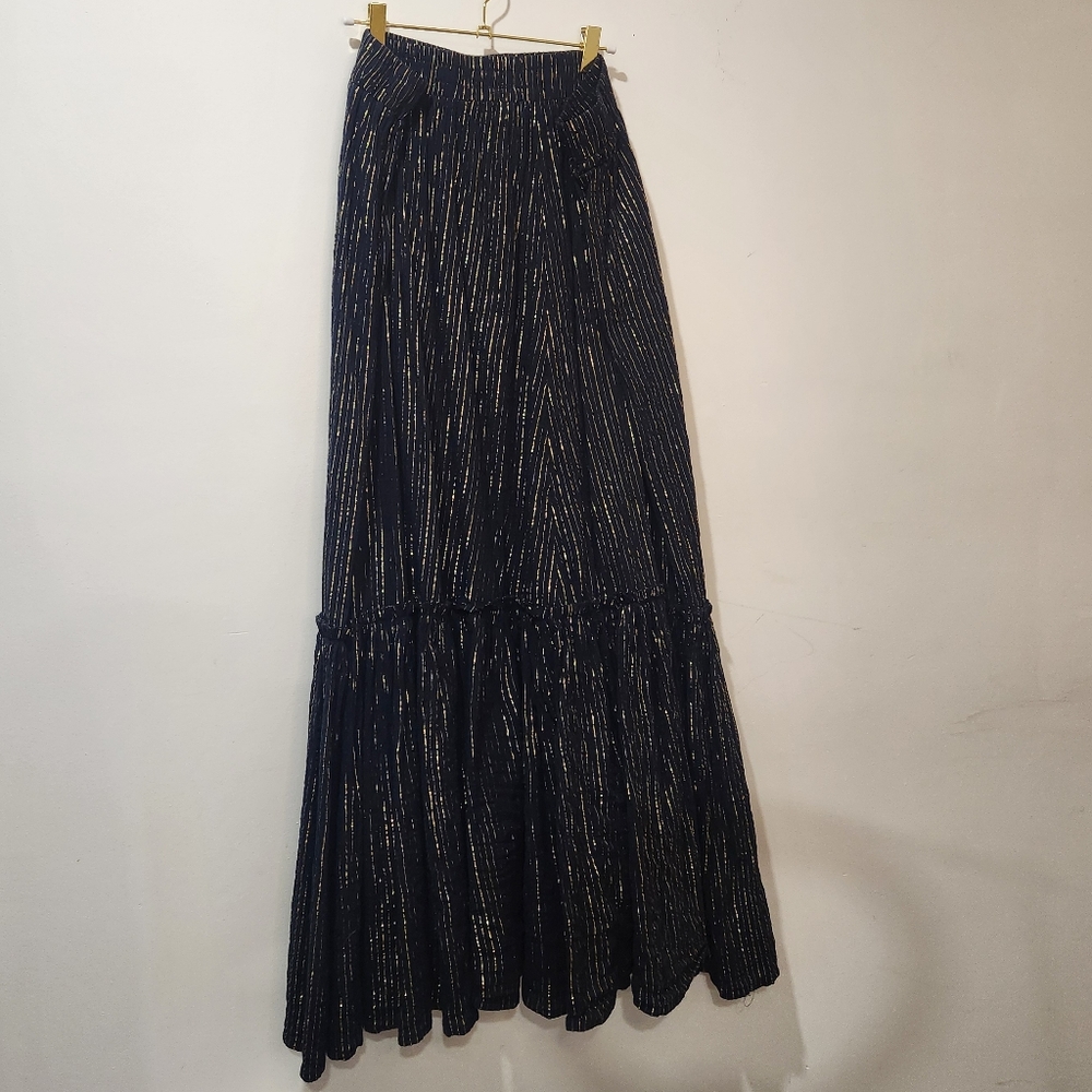 Boden Glitter Sparkley Striped Plus Maxi Skirt